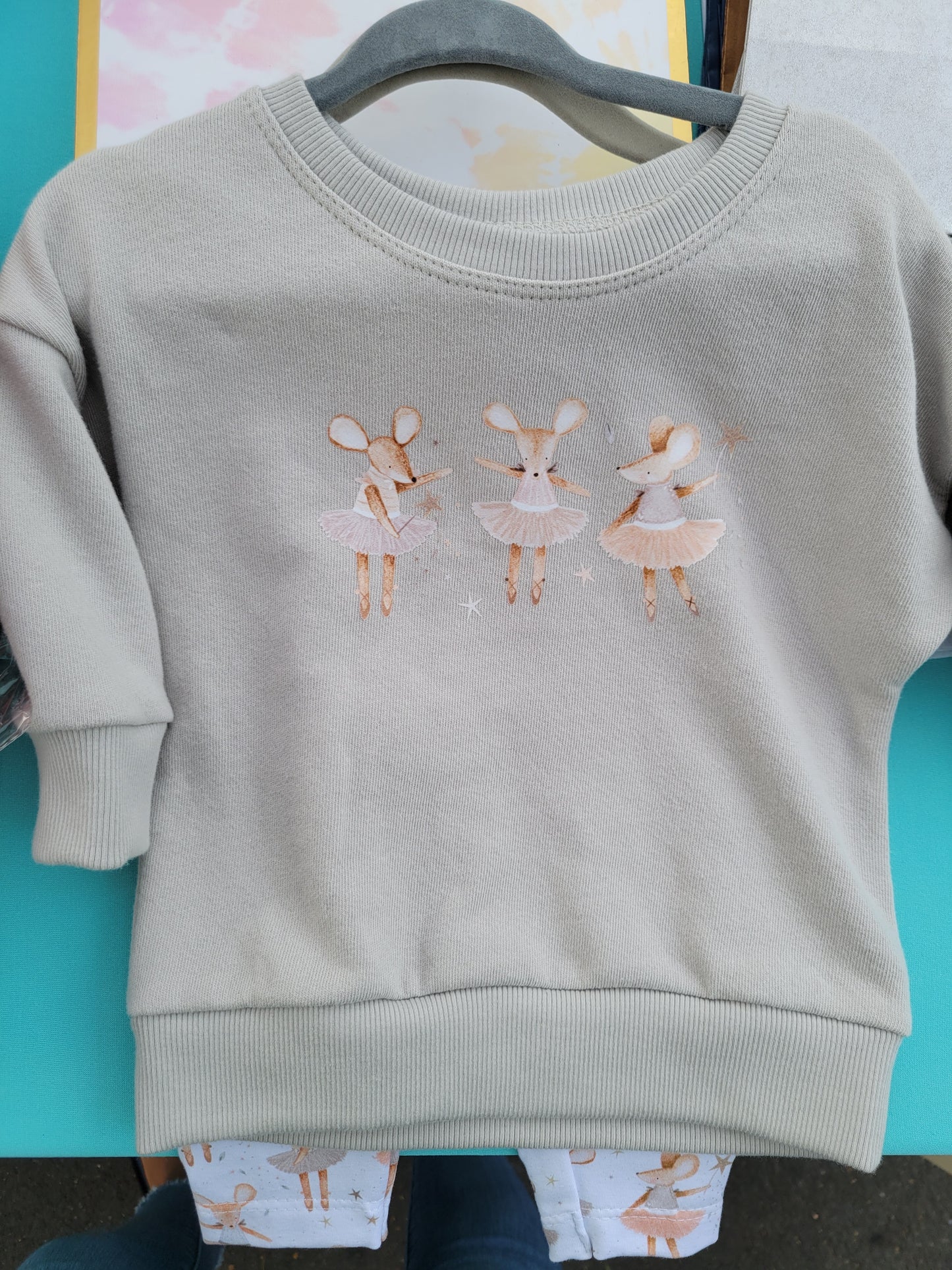 Ballerina Mouse Dolman & Leggings Set