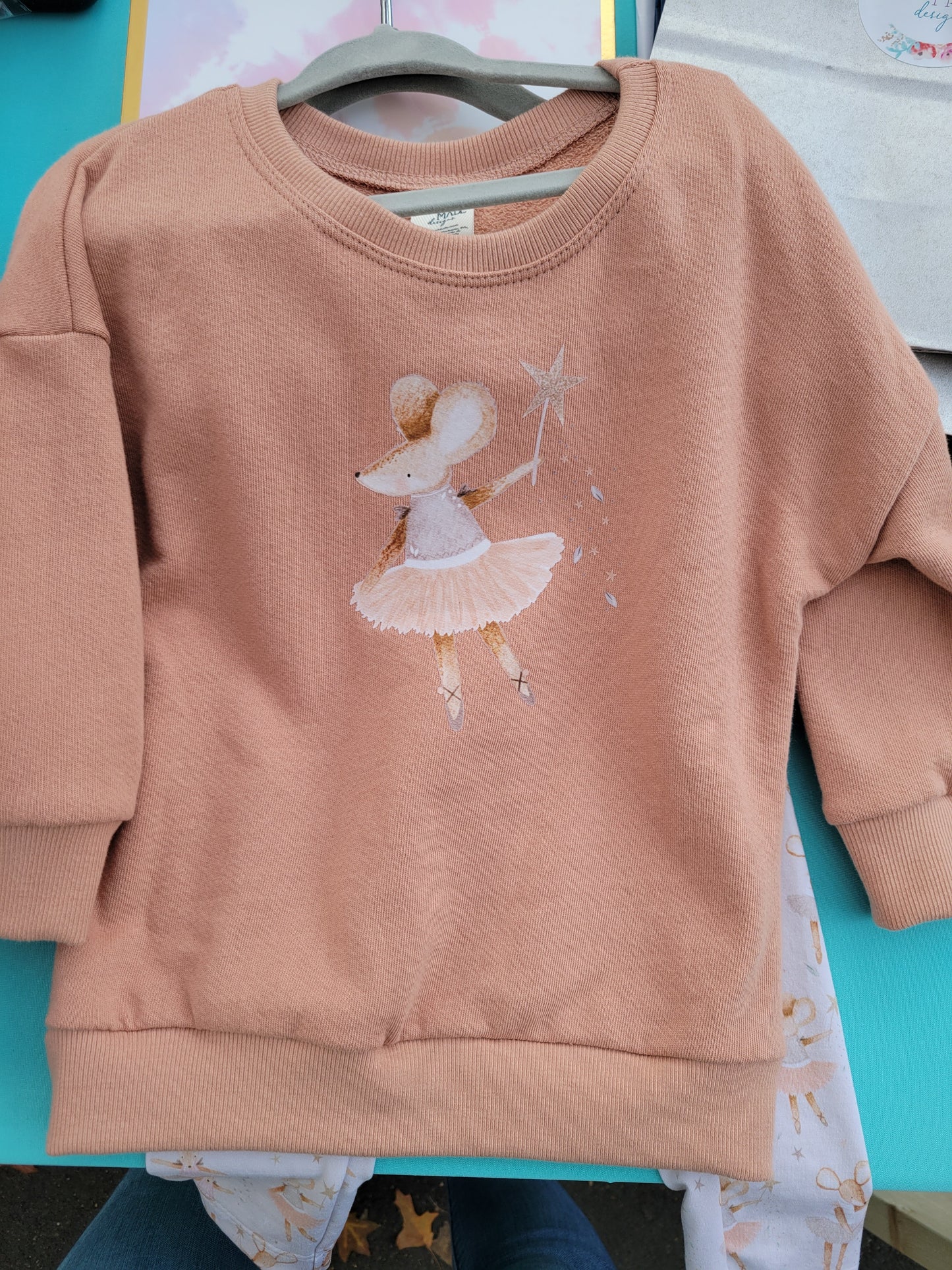 Ballerina Mouse Dolman & Leggings Set