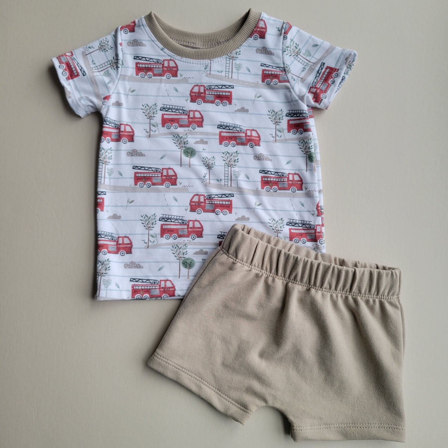 Fire Truck Tee & Shorts Set