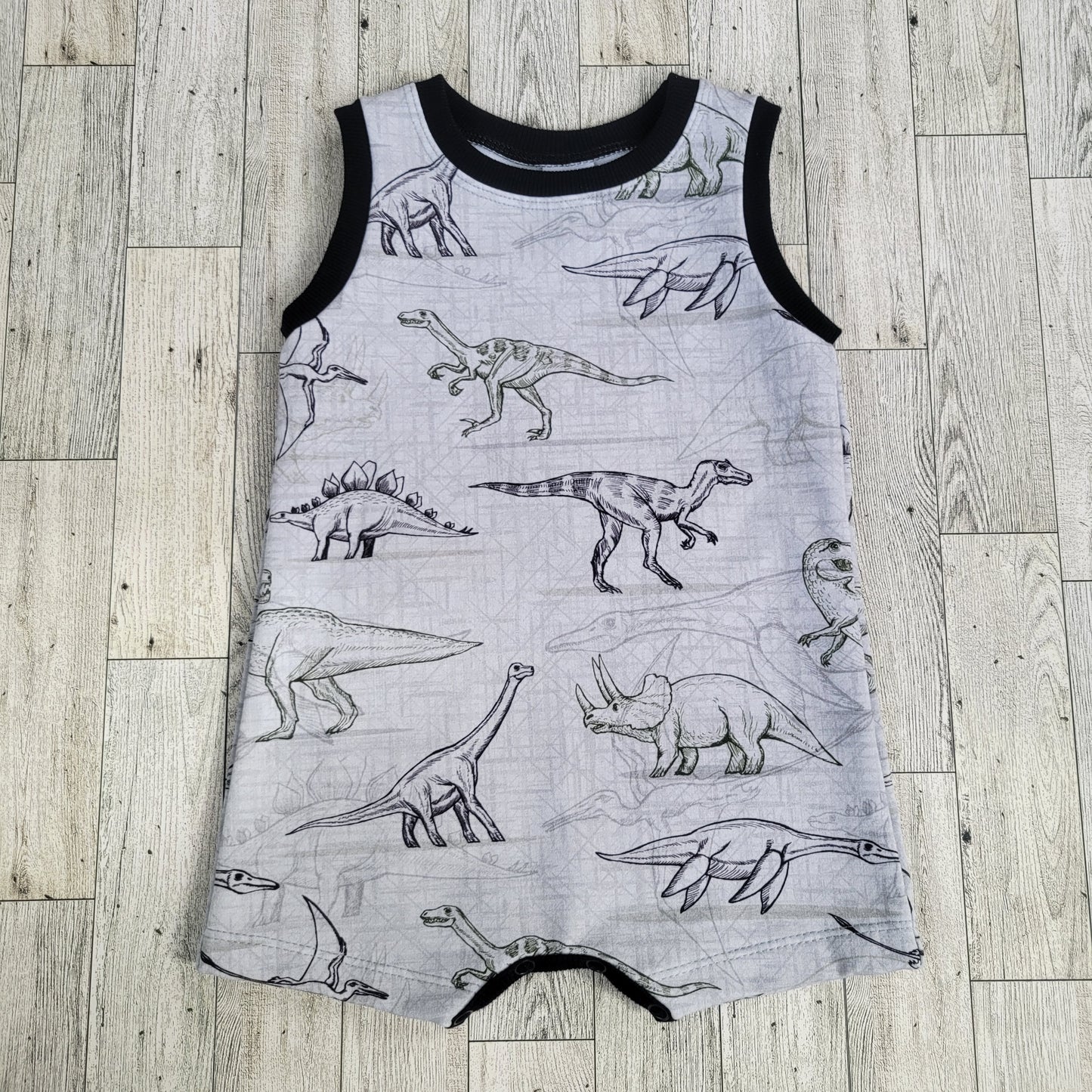 Dinosaur Sketch Tank Romper *9-12m