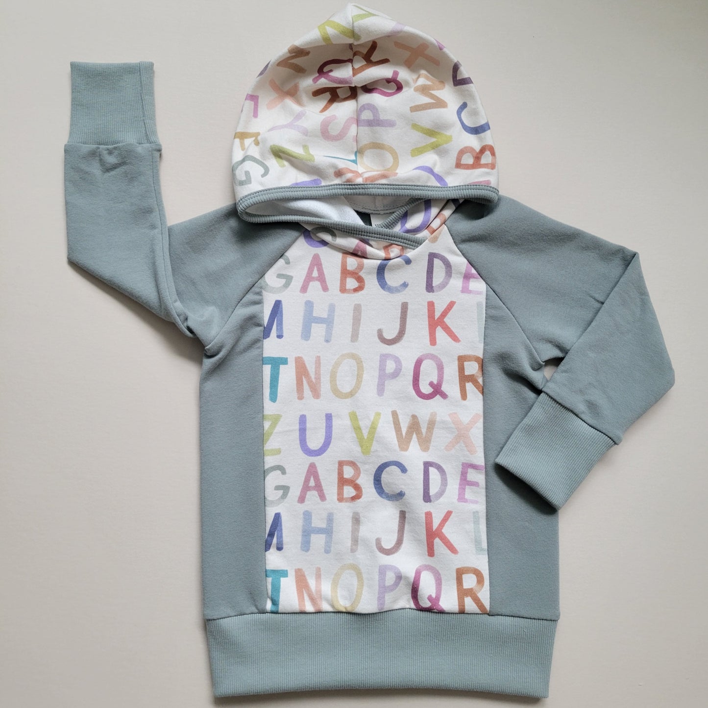 Colorful Alphabet Panel Hoodie