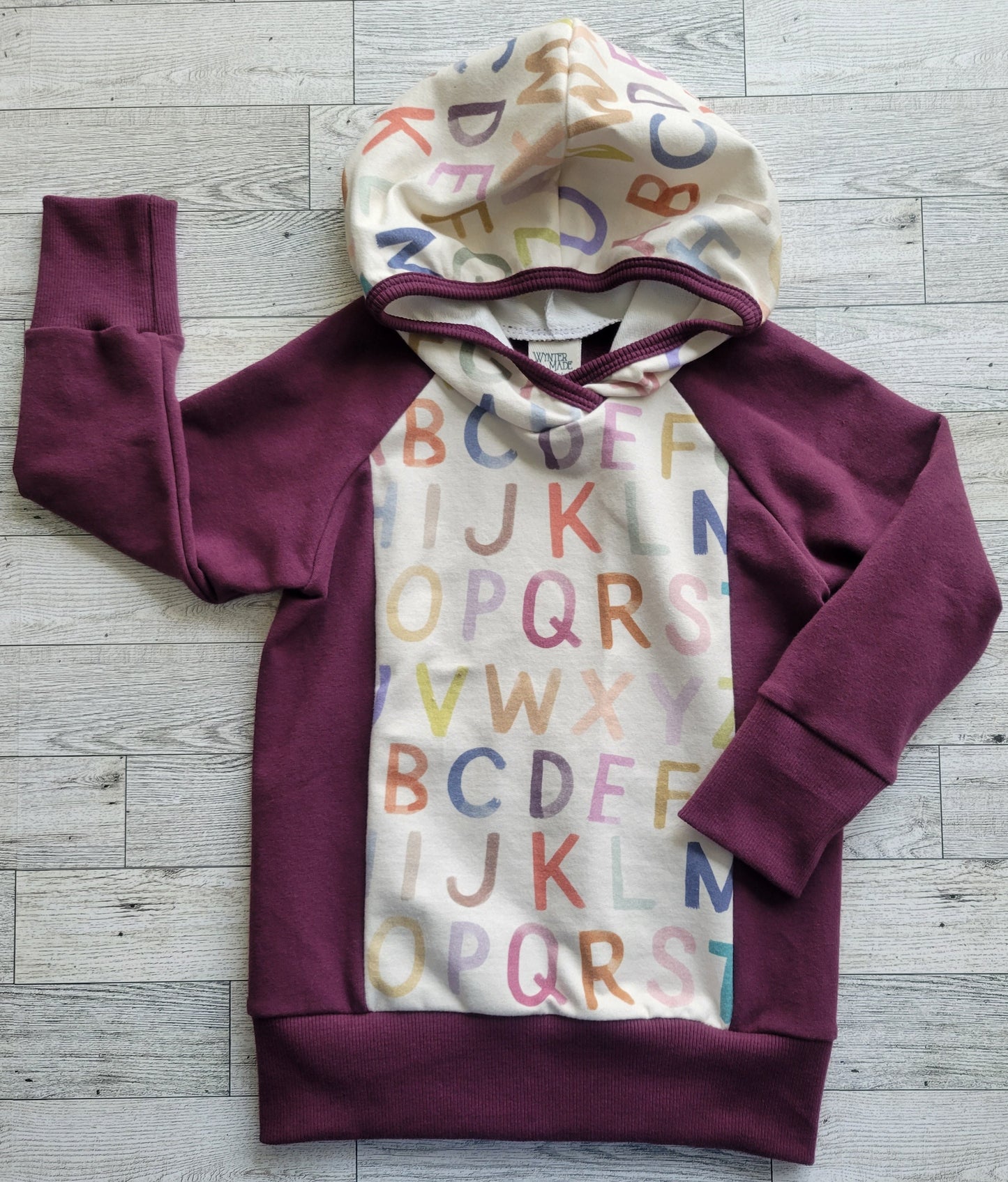 Colorful Alphabet Panel Hoodie