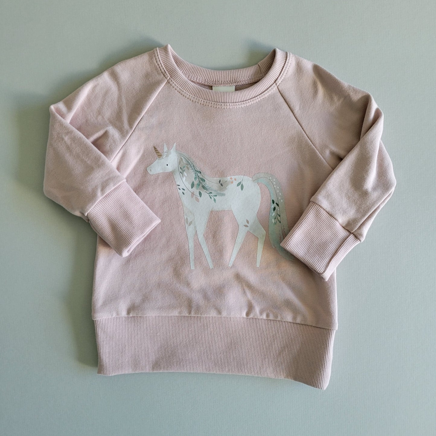 Pale Mauve Unicorn Crew Neck