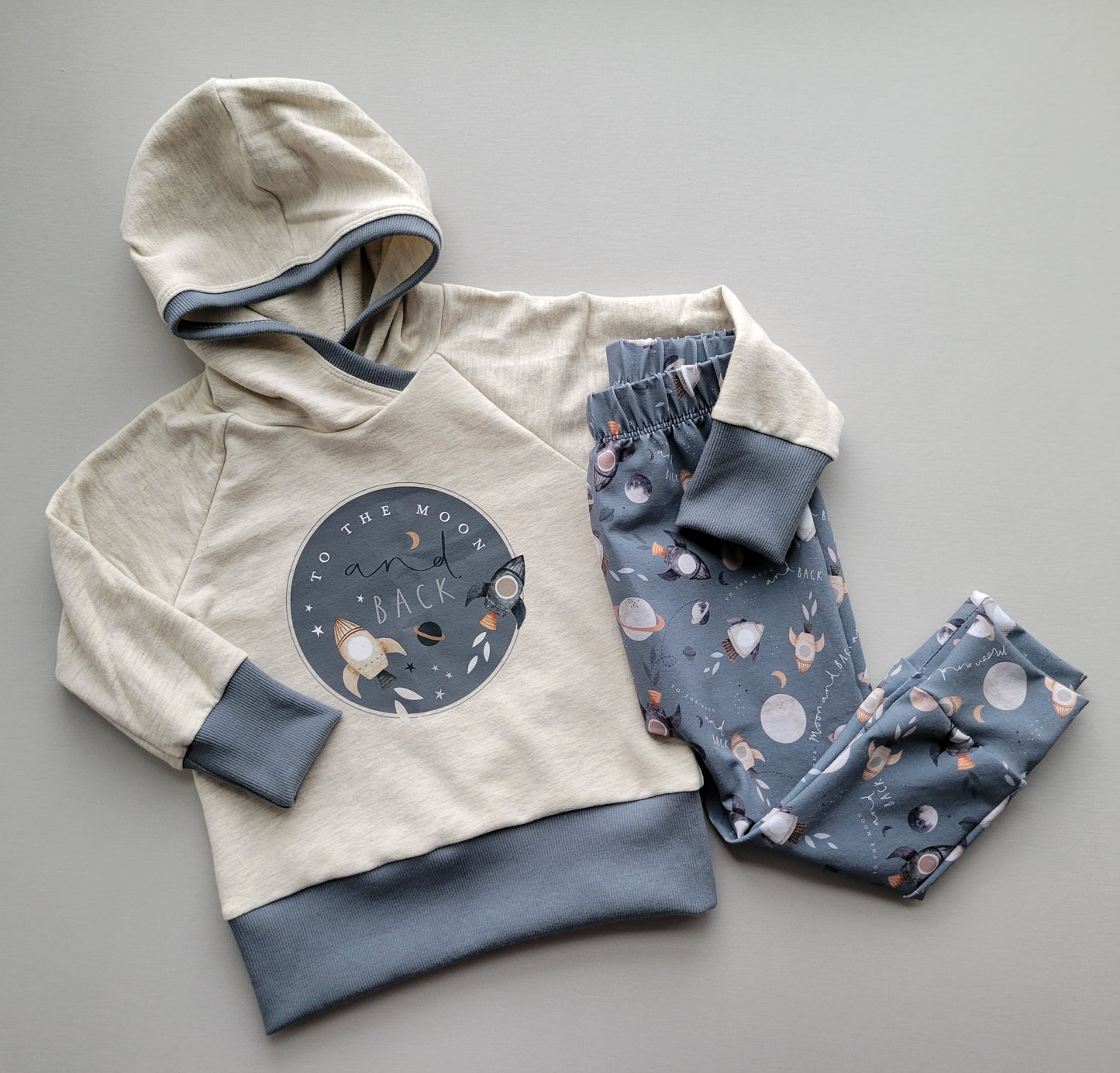 Too The Moon & Back Hoodie Set