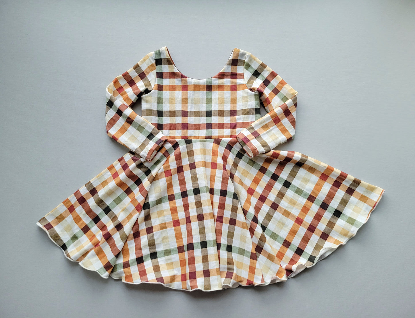 Fall Plaid Twirl Dress