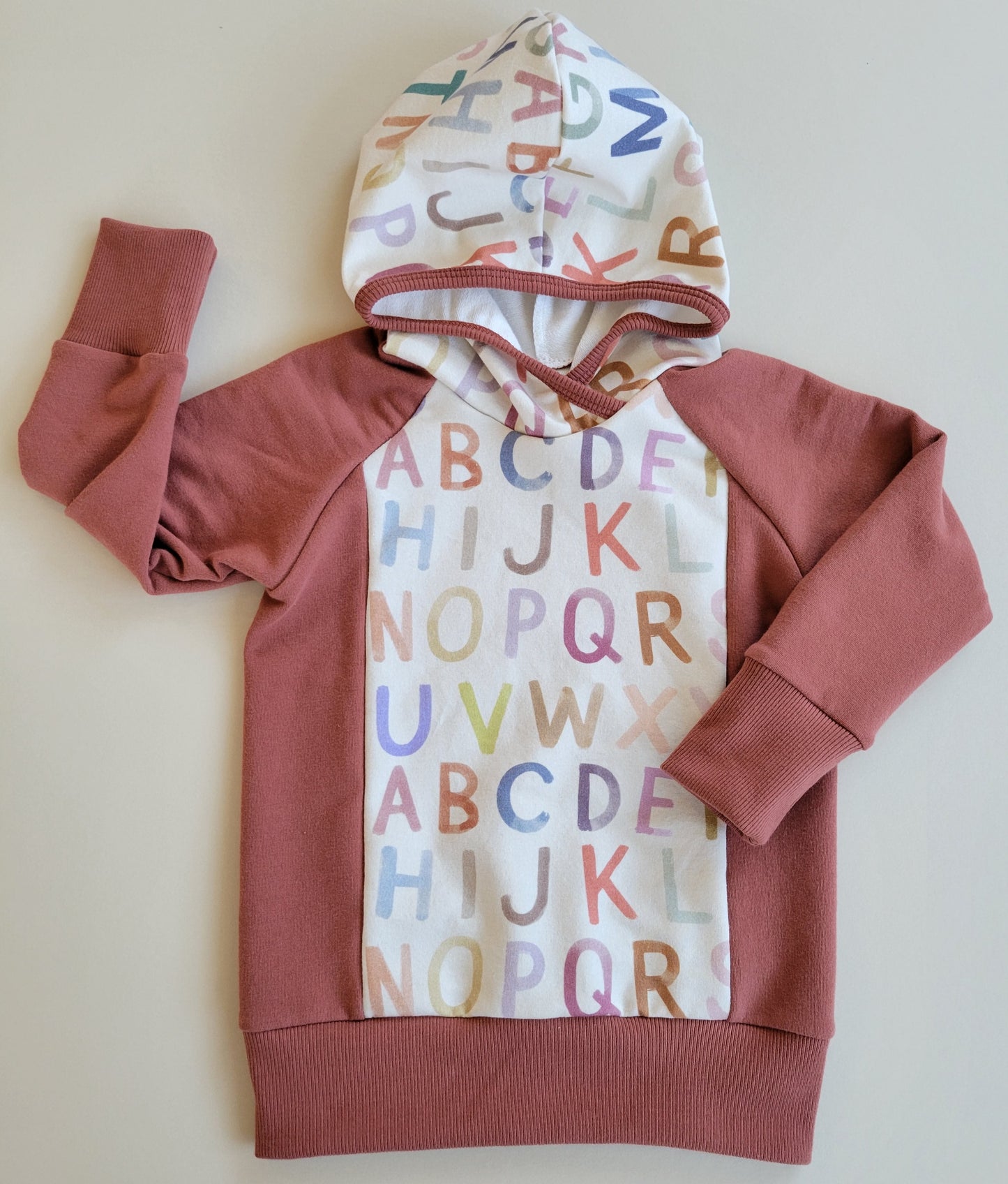 Colorful Alphabet Panel Hoodie