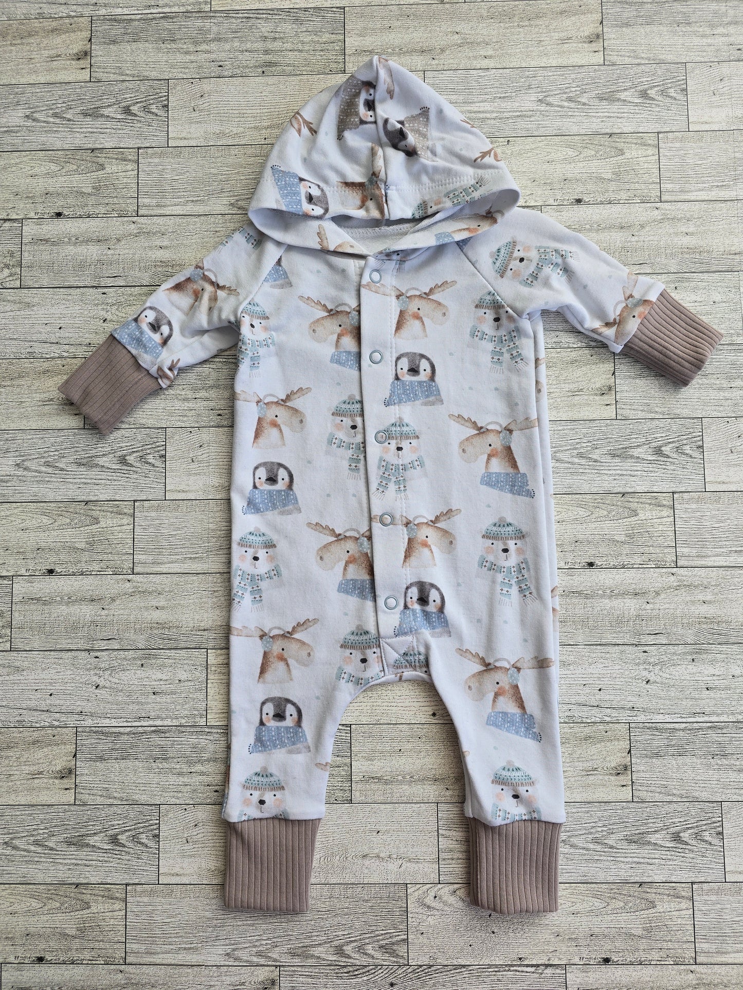 Winter Friends Hooded Romper