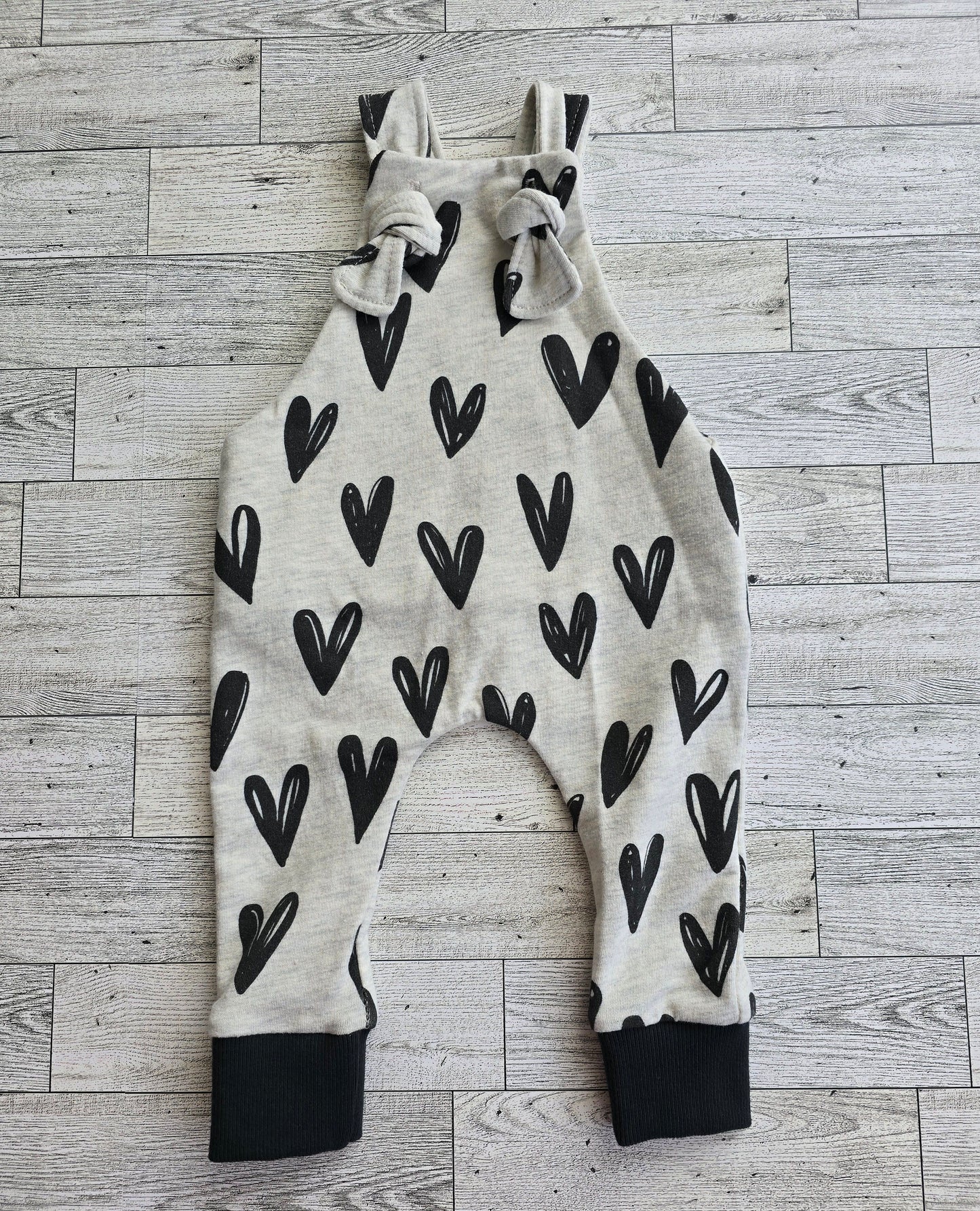 Sand Hearts Knotted Overalls