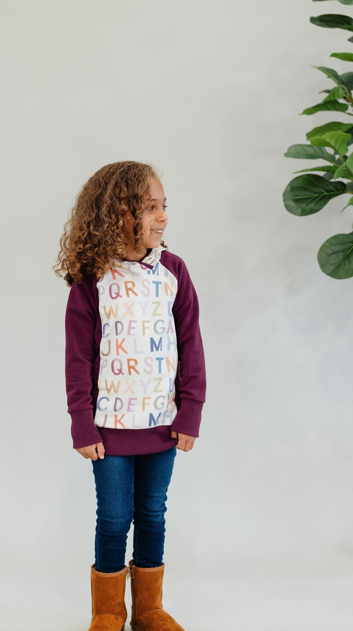 Colorful Alphabet Panel Hoodie