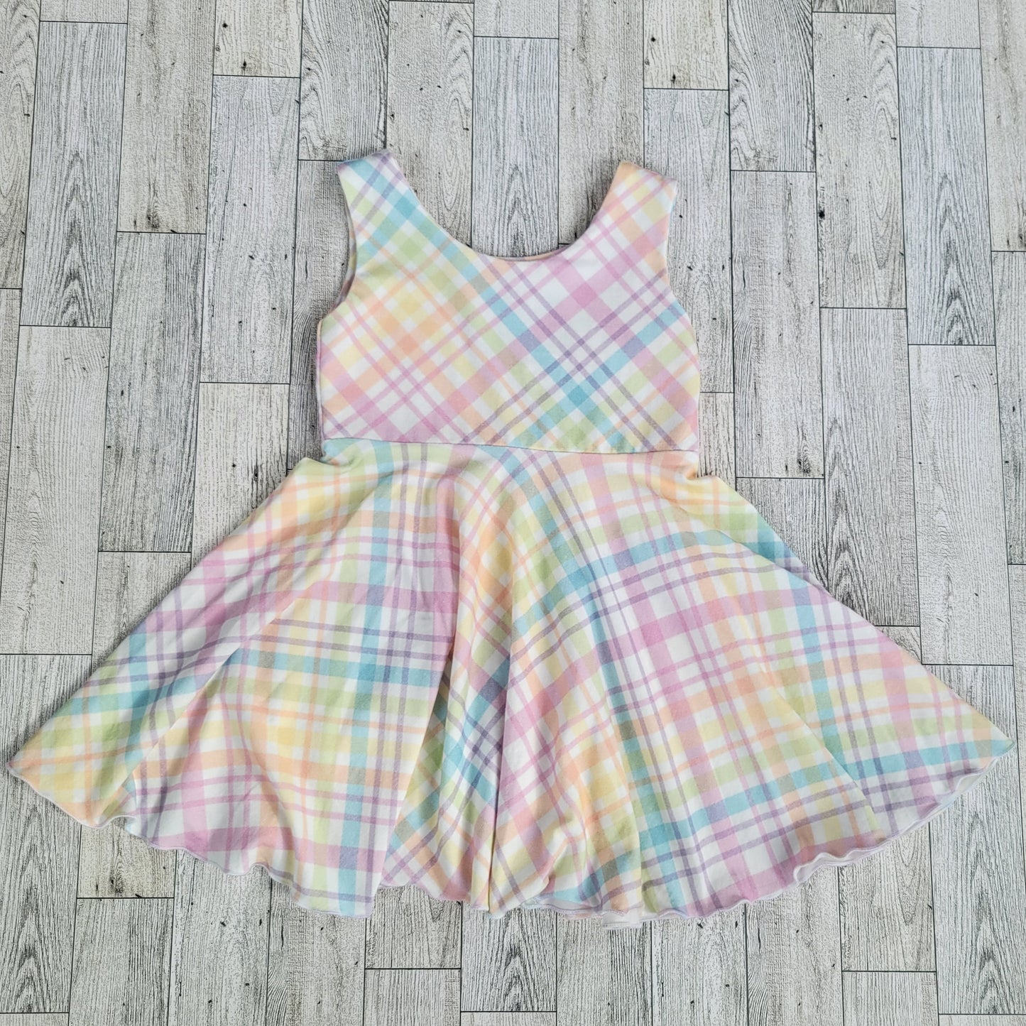 Pastel Plaid Tank Twirl Dress *12-18m