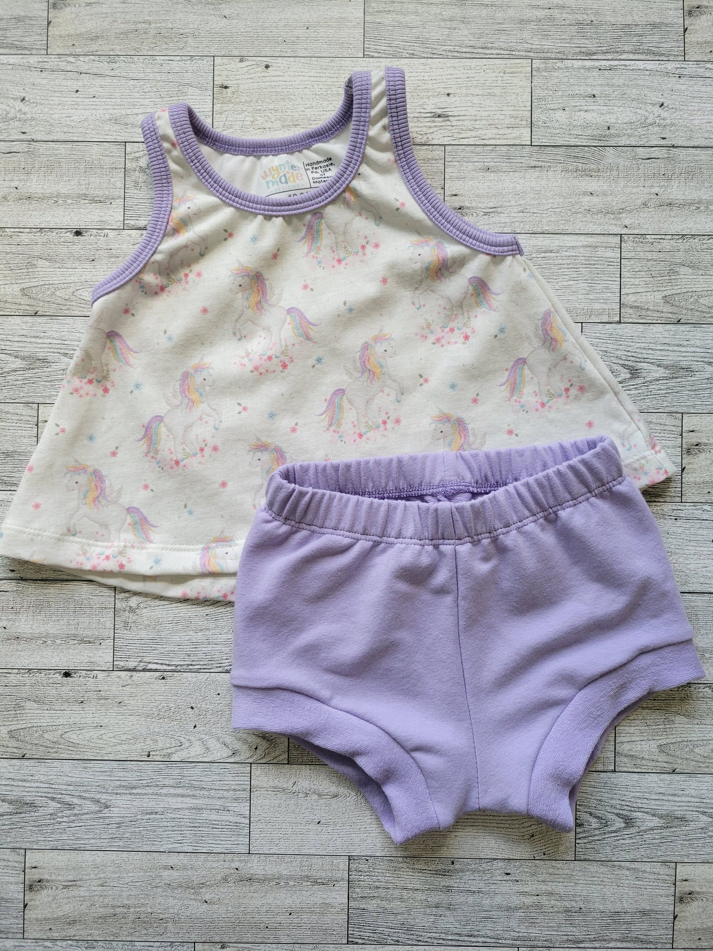 Unicorn Tank/Shortie Set