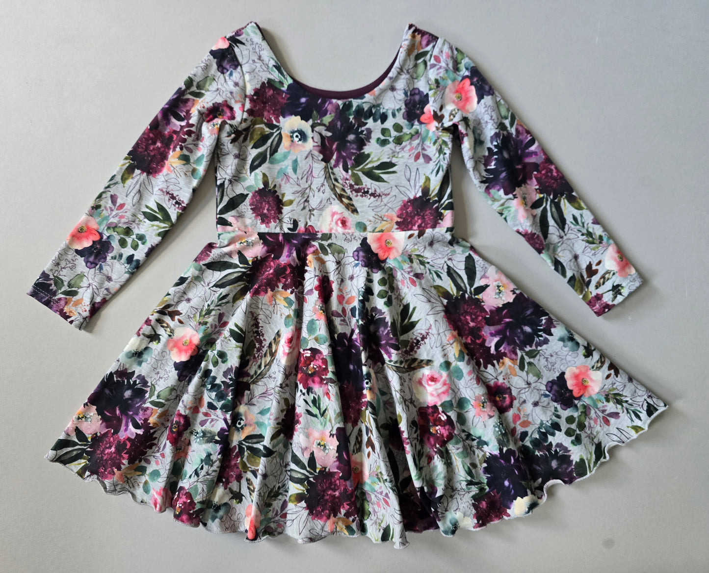 Bold Fall Floral Twirl Dress