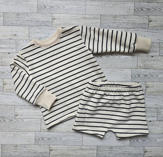 Black & Cream Stripe Outfit