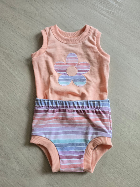Grapefruit Stripes Bloomer Set