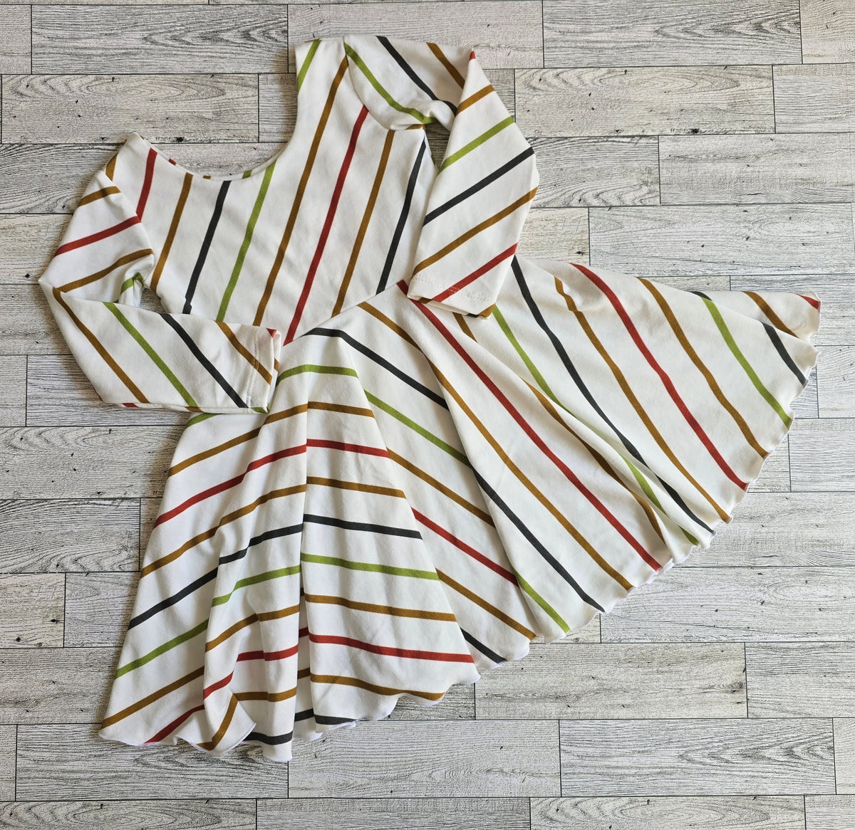 Candy Cane Stripe Twirl Dress