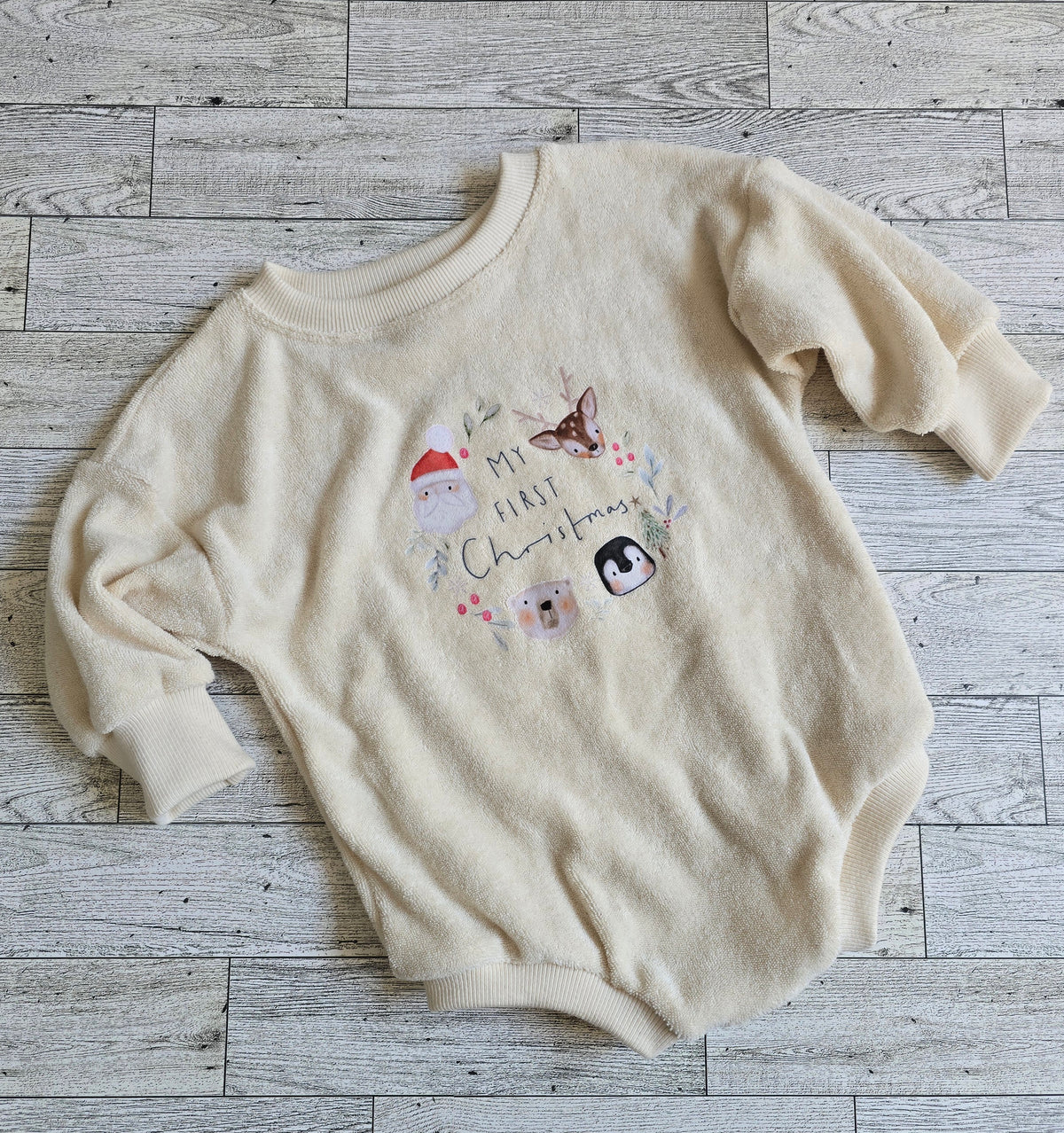 "My First Christmas" Bubble Romper