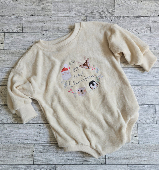 "My First Christmas" Bubble Romper