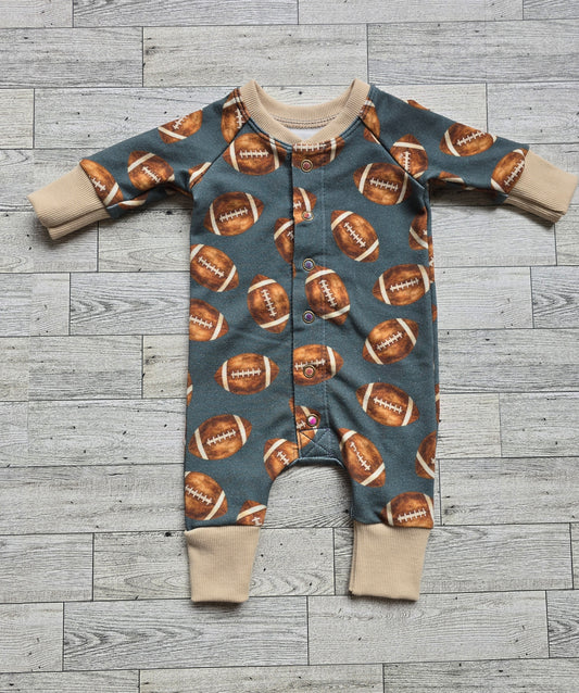 Football Raglan Romper