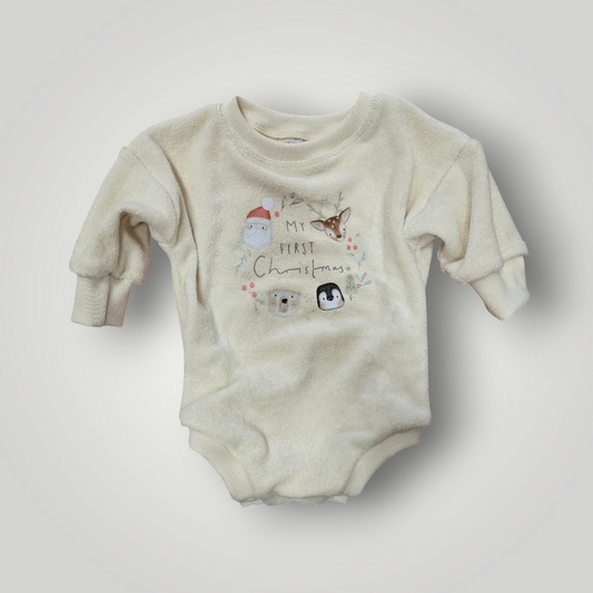 "My First Christmas" Bubble Romper