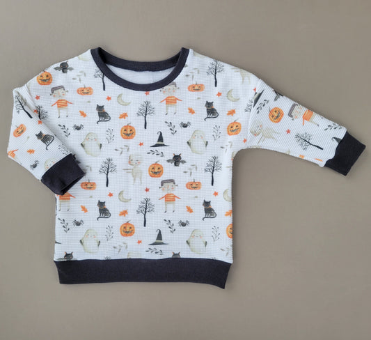 Spooktacular Waffle Dolman *2T